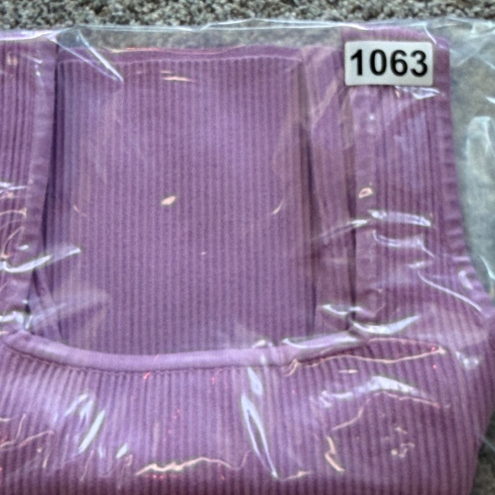 And Now This Womens Ribbed Square Neck Knit Tank Top Purple Small Sleeveless - Picture 7 of 7